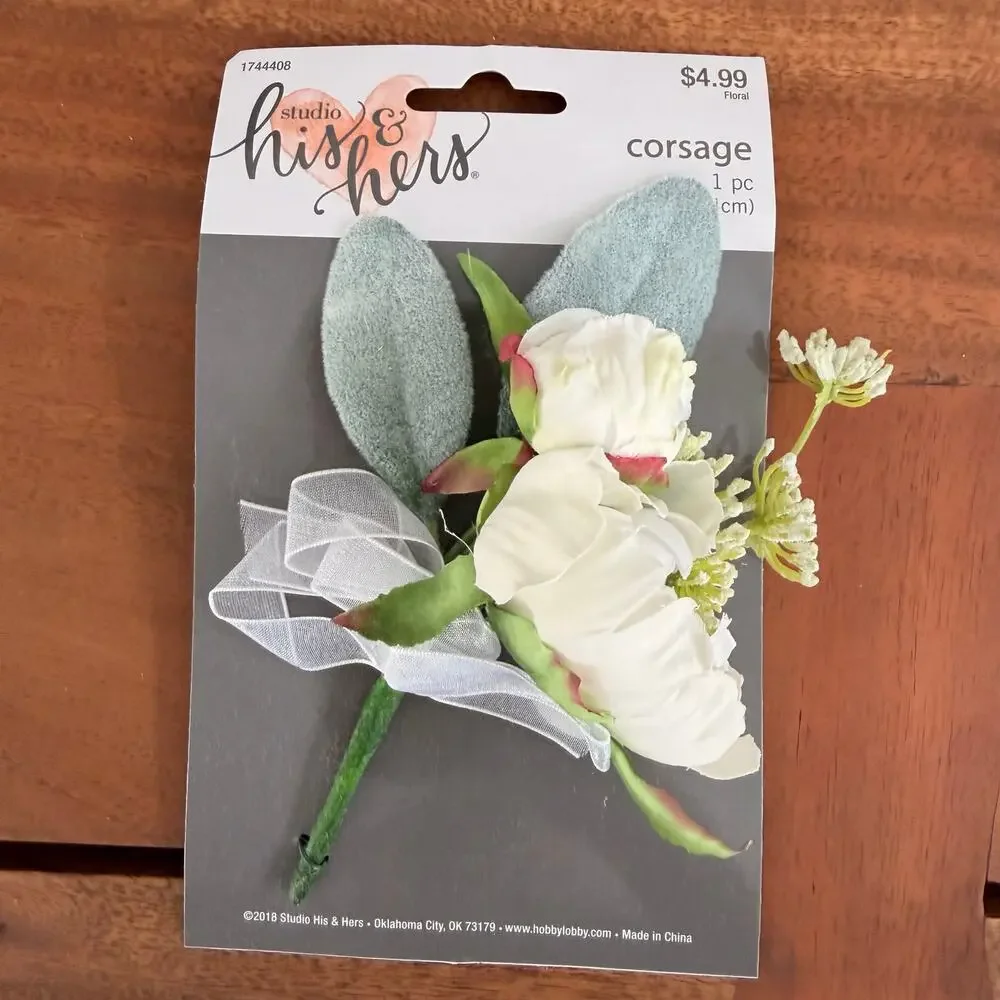 Lot of‎ 92 groomsman wedding boutonniere prom dance silk flower white peony